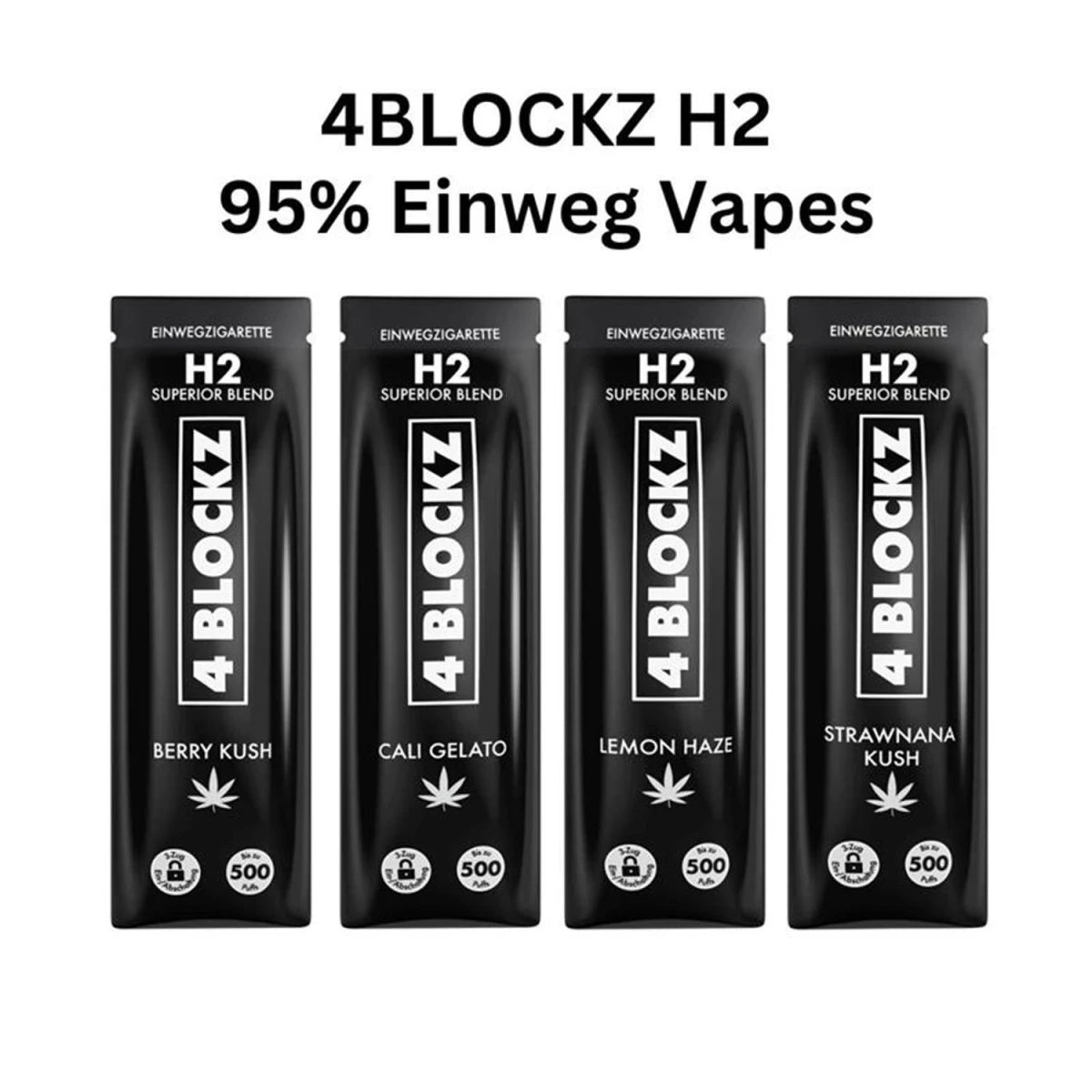4 Blockz H2 95% Einweg Vapes