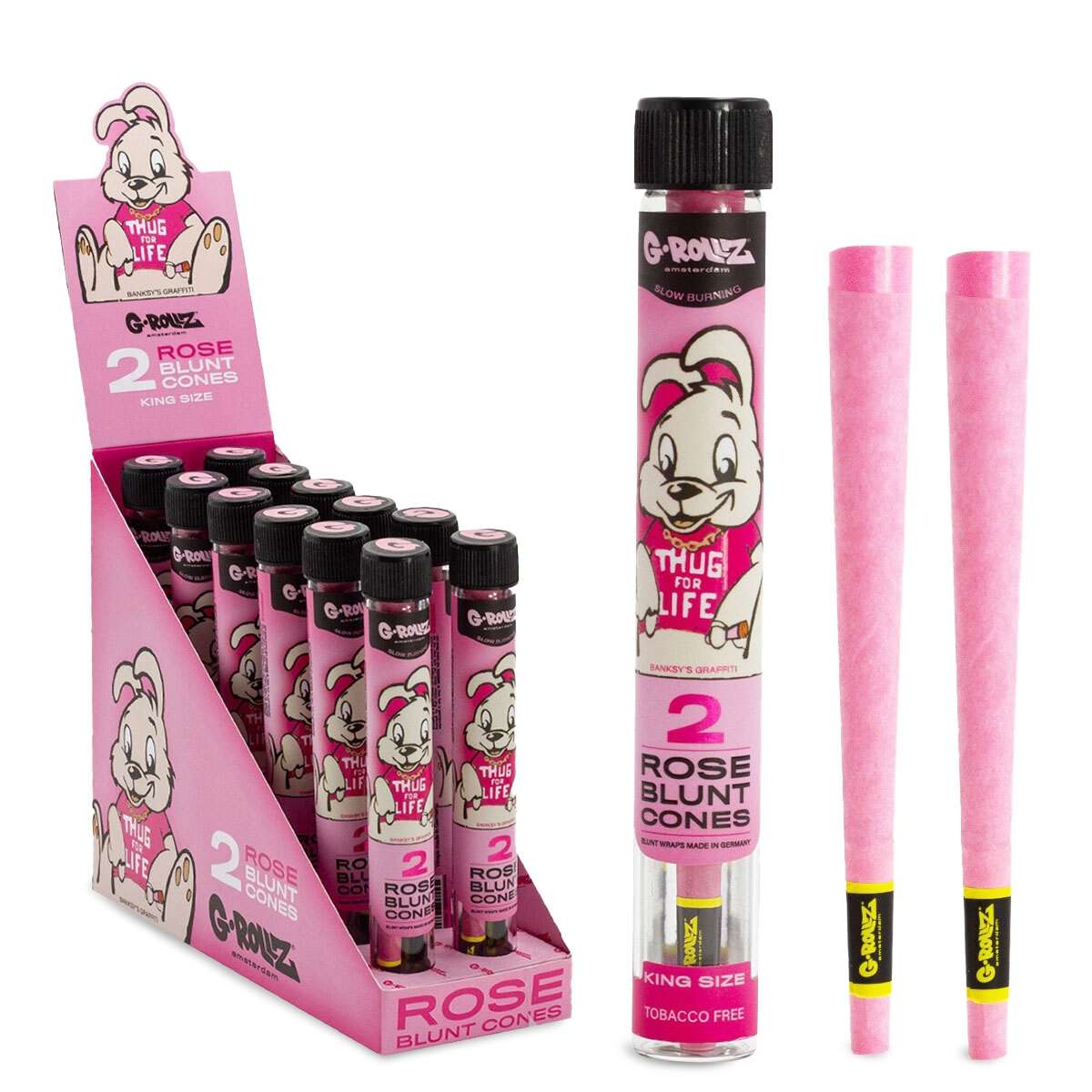 G-Rollz | Banksy's Graffiti - 2x Pre-rolled Rose Blunts