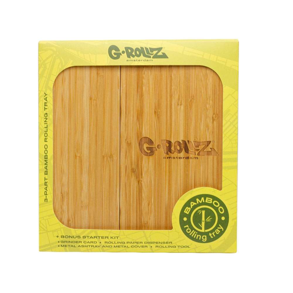 G-Rollz | 3-Piece Deluxe Bamboo Tray 26x49cm | Folded: 26x24.5cm