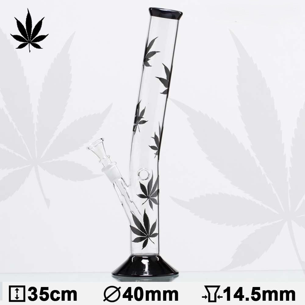 Leaf | Multi Leaf Hangover Glasbong - H:35cm - Ø:40mm - Sockel:14.5mm