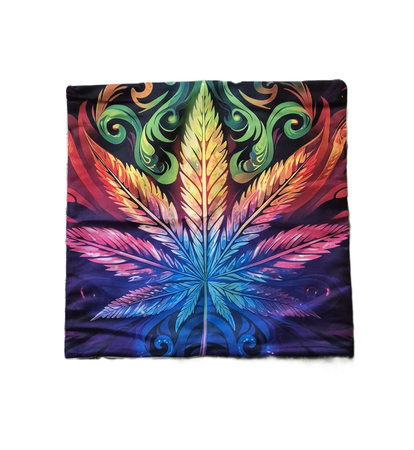 420 Kissenbezug, leuchtet im Dunkeln bei Neon/Schwarzlicht, 40x 40cm