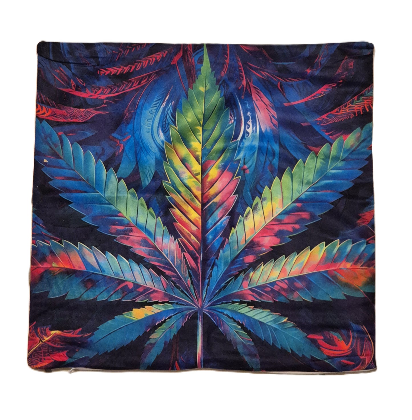 420 Kissenbezug, leuchtet im Dunkeln bei Neon/Schwarzlicht, 40x 40cm