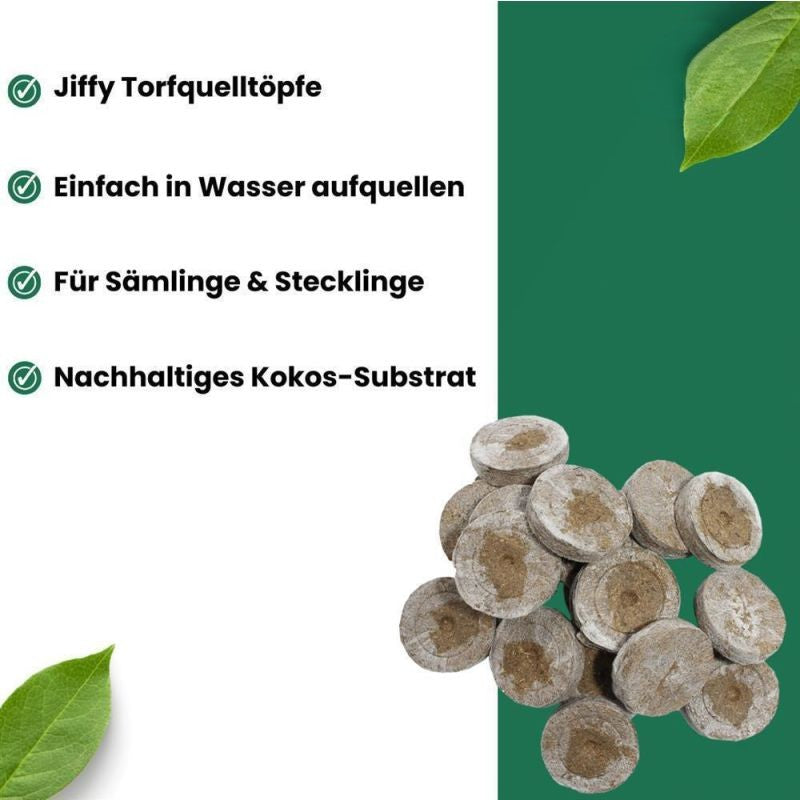 Jiffy Torfquelltöpfe 10 Stück