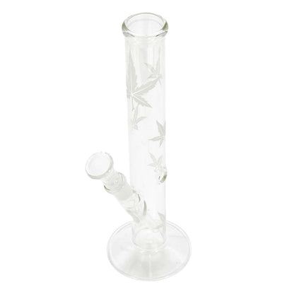 Sand | Blatt Glas Bong - H:26cm - Ø:32mm - Sockel:14.5mm
