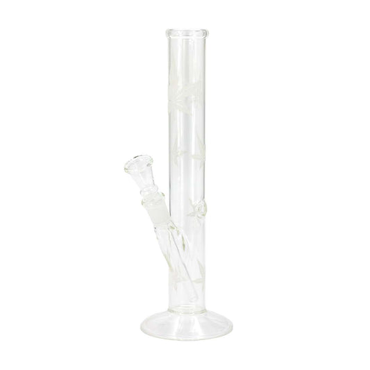 Sand | Blatt Glas Bong - H:26cm - Ø:32mm - Sockel:14.5mm