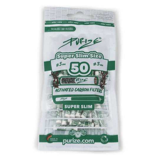 PURIZE Aktivkohlefilter Super Slim Size 5mm (50 Stück)