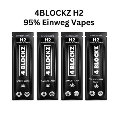 4 Blockz H2 95% Einweg Vapes