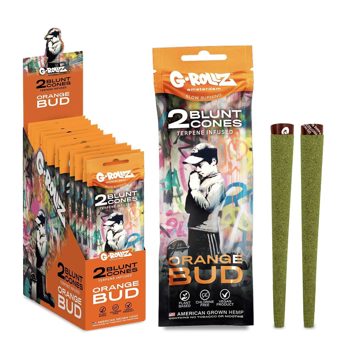 G-Rollz Terpene Infused Blunt Cones (Druckverschluss-Beutel)