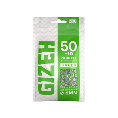 GIZEH ProCell Active Filter BLACK oder GREEN 6mm 50 + 10er