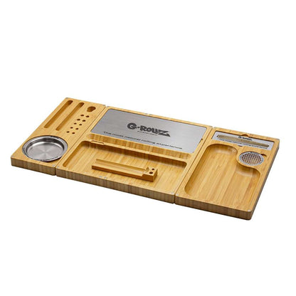 G-Rollz | 3-Piece Deluxe Bamboo Tray 26x49cm | Folded: 26x24.5cm
