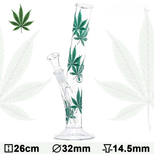 Blatt | Multi Leaf Kater Glas Bong-H:26cm-Ø:32mm-Fassung:14.5mm