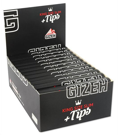 Gizeh Extra Fine (Black/Pink) King Size Slim Papier + Tips