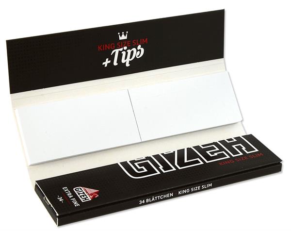 Gizeh Extra Fine (Black/Pink) King Size Slim Papier + Tips