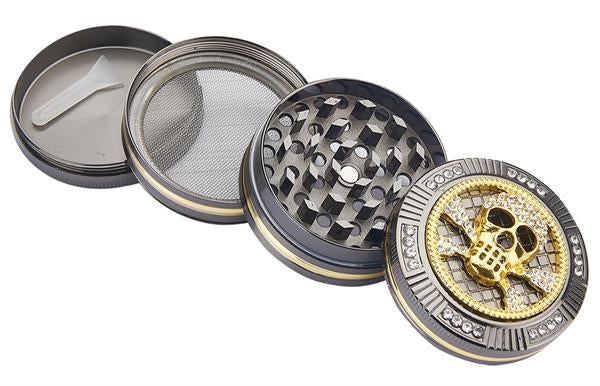 CNC Aluminium Grinder/Pollinator 4 part, ø 50mm, "Bling Bling"