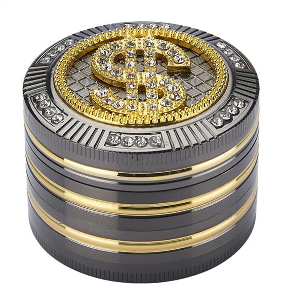 CNC Aluminium Grinder/Pollinator 4 part, ø 50mm, "Bling Bling"