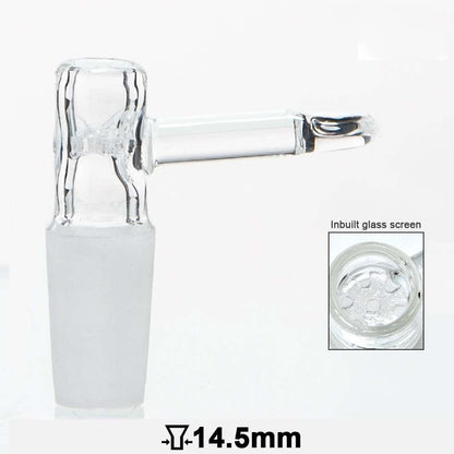 Grace Glass | Glaskopf mit klarem Griff - SG:14,5mm - eingebautes Glassieb Kopf Ø10mm