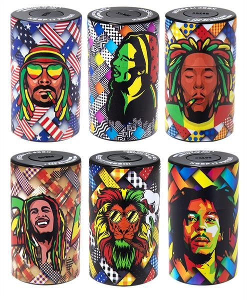 Kunststoff Vakuum Aufbewahrungsdose "Rastaman Patterns"