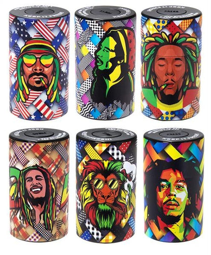 Kunststoff Vakuum Aufbewahrungsdose "Rastaman Patterns"