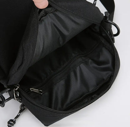 Freizeit Brusttasche mit Brokkoli Motiv "High in the Cloud"  - Große Kapazität, Umhängetasche mit Verstellbarem Gurt, Nylon, Schwarz