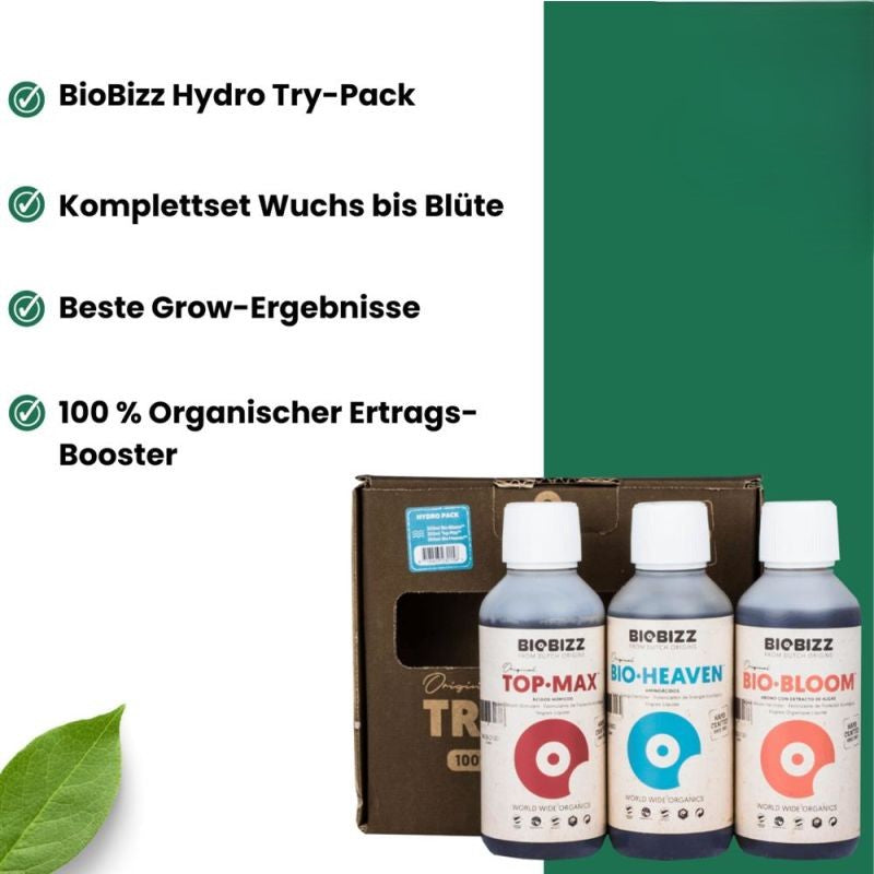 BioBizz TryPack Hydro 3 Teiliges Starter-Set 250ml