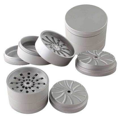 Black Leaf Masher Aluminium Grinder 4-tlg.