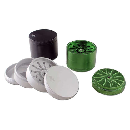 Black Leaf Masher Aluminium Grinder 4-tlg.
