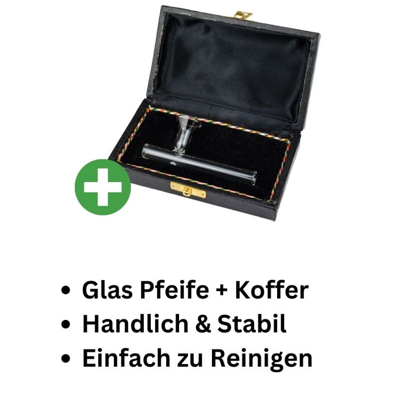Glaspfeife 10 cm im Koffer