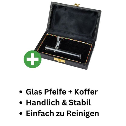 Glaspfeife 10 cm im Koffer