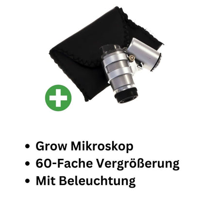 Mikroskop mit 60-facher Vergrößerung – Lupe mit Beleuchtung für Grow und Pflanzenreife