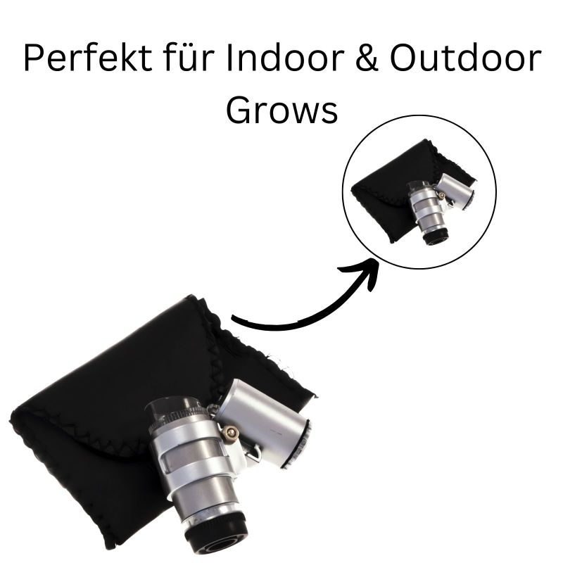 Mikroskop mit 60-facher Vergrößerung – Lupe mit Beleuchtung für Grow und Pflanzenreife