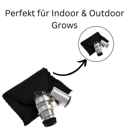 Mikroskop mit 60-facher Vergrößerung – Lupe mit Beleuchtung für Grow und Pflanzenreife