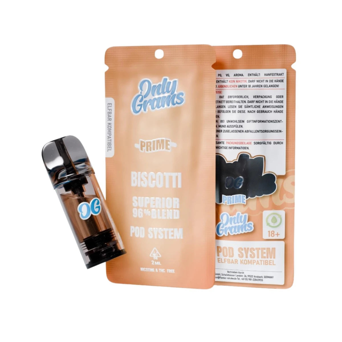 OnlyGrams Superior Blend 96% Einweg Vape verschiedene Geschmacks-Sorten