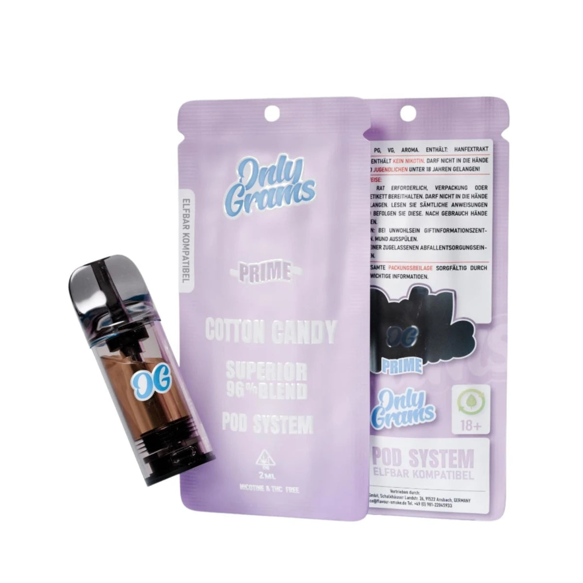 OnlyGrams Superior Blend 96% Einweg Vape verschiedene Geschmacks-Sorten