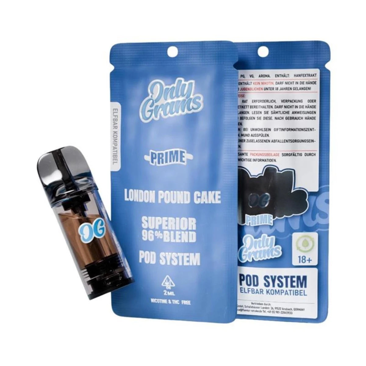 OnlyGrams Superior Blend 96% Einweg Vape verschiedene Geschmacks-Sorten