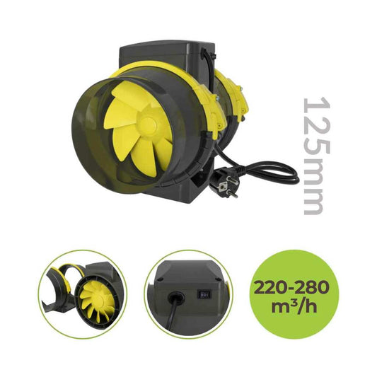 Lüfter Ø125mm | 280 m³/h | 2-stufig | PROFAN TT | Garden Highpro Logo Garden Highpro