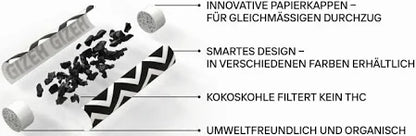 GIZEH ProCell Active Filter BLACK oder GREEN 6mm 50 + 10er